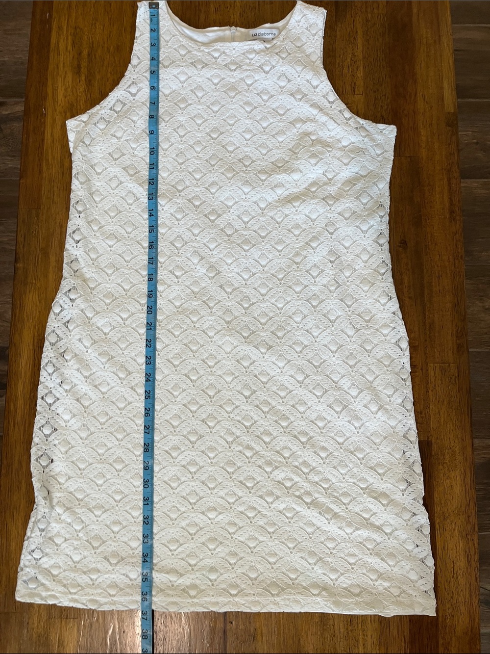 Liz Claiborne White Lace Knee-length Sheath Dress - Picture 3 of 6